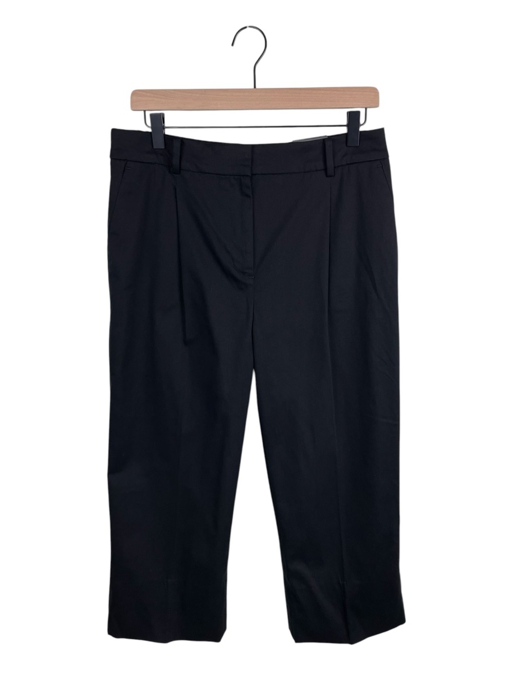 NEW Talbots Bristol Pants Size 10 Petite Black Cotton Lyocell Pleated Trousers - Picture 2 of 9